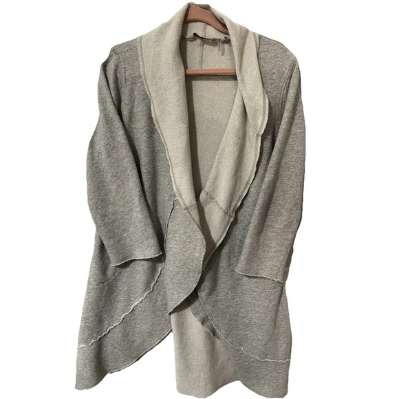 Soft Surroundings Sweaters - Soft Surroundings Heather Grey Mountain Side French Open Duster Cardigan PM